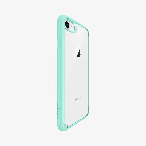 042CS20924 - iPhone SE Ultra Hybrid case in rose crystal showing the back
